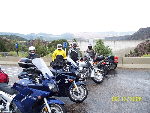 Five on the Road at Flaming Gorge Dam